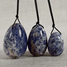 3pcs Jade Eggs set Natural Sodalite Yoni Egg for Kegel Exercise Pelvic Floor Muscles Vaginal Exercise Massage & Relaxation jade yoni egg of 3pcs nephrite jade eggs for women kegel exercise for jade massage