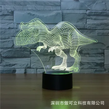 

Dinosaur Shape Usb 3D Light Colorful Touch LED Visual Light Atmosphere Night Light