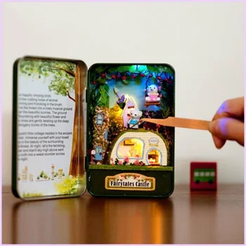 

DIY 3D Miniature Assemble Box Theater Creative Diary Building Dollhouse Kits with Funitures For Child Festival Handmade Gifts
