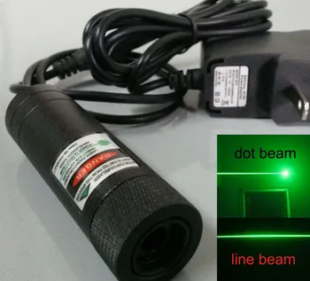 

focusable real 200mw 532nm green laser module dot + line + power+ light matches