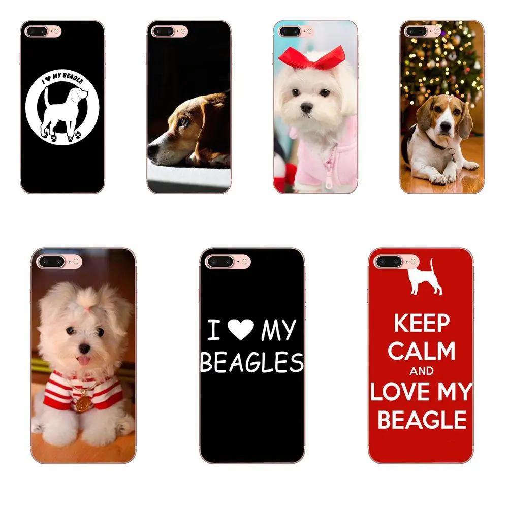 Мягкие чехлы с надписью I Love My Beagle Dogs для Apple iPhone 4 4S 5 5C 5S SE 6 6S 7 8 Plus X XS Max XR | Мобильные