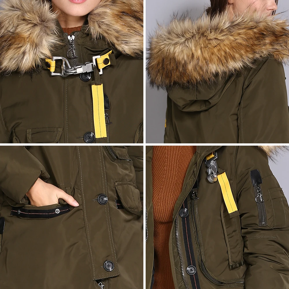 COUTUDI, Женская Толстая зимняя куртка, большой искусственный мех, с капюшоном, теплая парка, пальто, женская ветровка, куртка, пальто, длинные женские парки