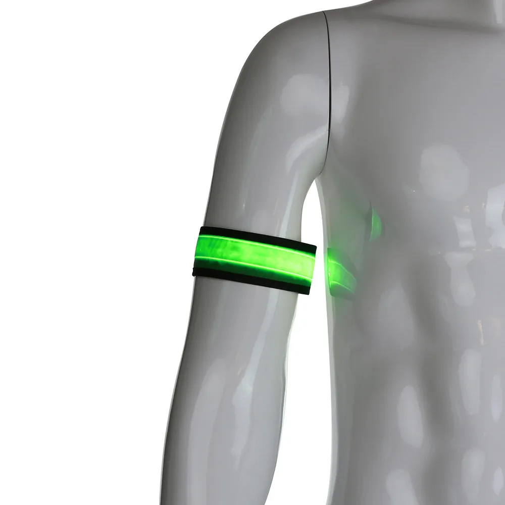 Clearance New Sport LED Flashing Light Up Glow Bracelet Wristband Vocal Concert Party Props Gift Gym Outdoor Running Cycling Light Lamp#15 13