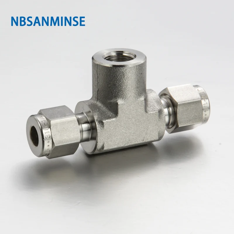 

5 Pcs / Lot Female Branch Tee Stainless Steel 316L Tube Fitting Plumbing Fitting High Quality Sanmin