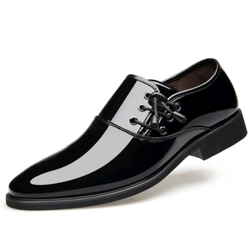 

GOXPACER Men Shoes Pointed Toe Formal Men Casual Shoes Fashion Shoes Tassel Elevator Thick Heel Lazy British Style Free Shipping