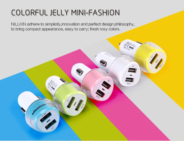 Nillkin سيارة شاحن zuk z2 zuk z1 meizu m3 note الهاتف المحمول USB شاحن Nillkin هلام العالمي المزدوج USB ميناء شاحن سيارة