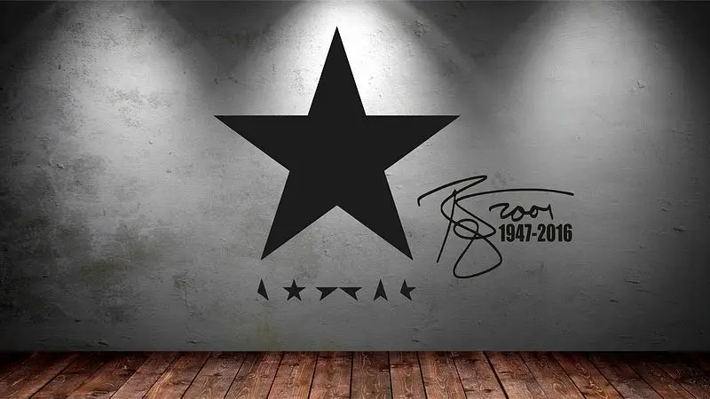 

David Bowie Celebrity Vinyl Wall Stickers Removable Waterproof Wall Decal Decor Living Room Bedroom Wallpaper Mural SA990