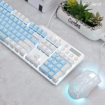 

High quality Game Wired USB Mouse Keyboard Suit set LED Lights Mechanical Keyboard Gaming Mouse for home office wired mouse