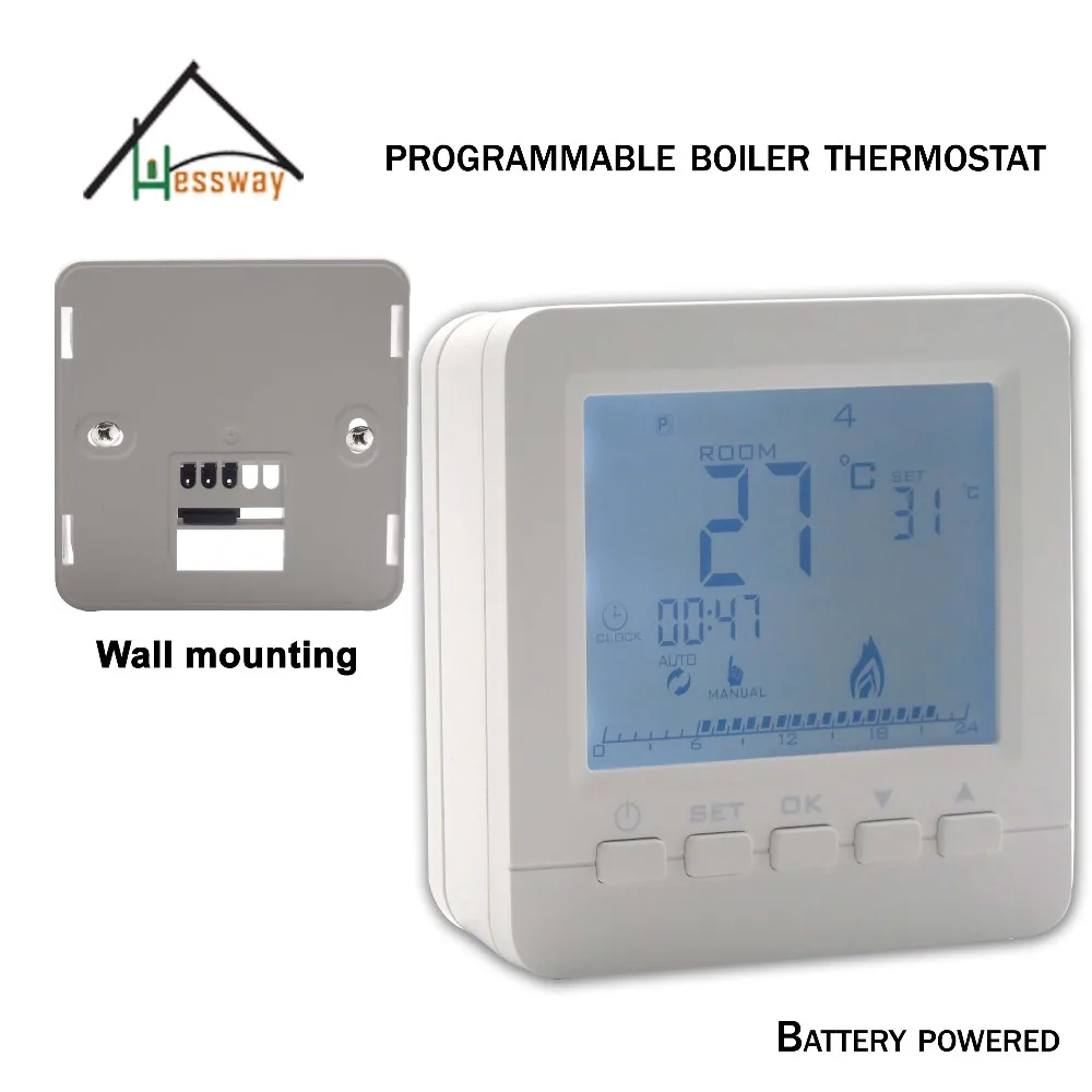 7*6 программируемый настенный водонагреватель термостат для сухого contac клапана, управления радиатором