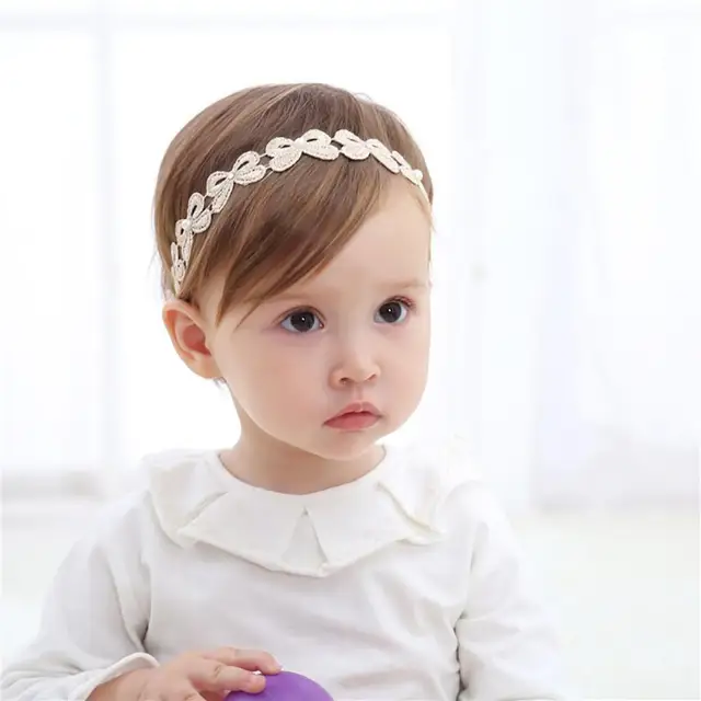Naturalwell Baby girl crown headband Vintage retro golden headbands