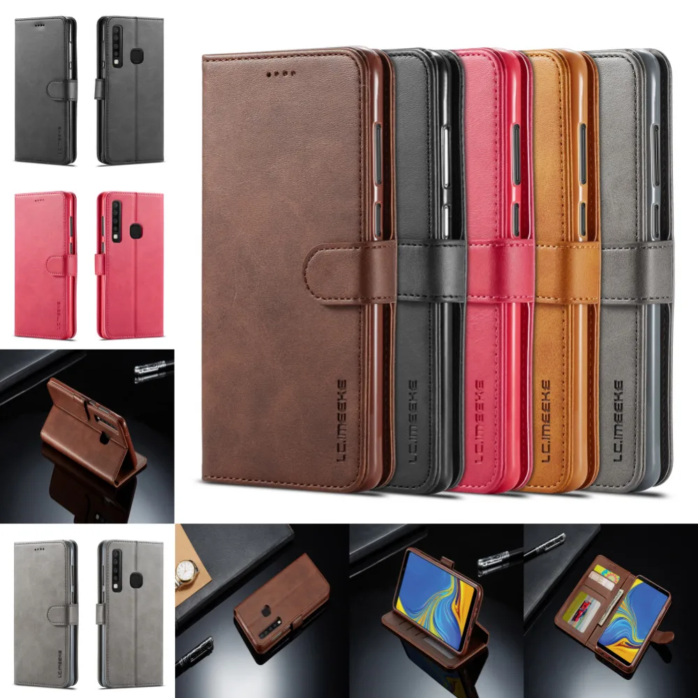 

Luxury Magnetic Flip Leather Wallet For Samsung Galaxy A20 A30 A50 M10 Cover Sleeve Capa Protective Case Fund For A7 A8 A9 2018