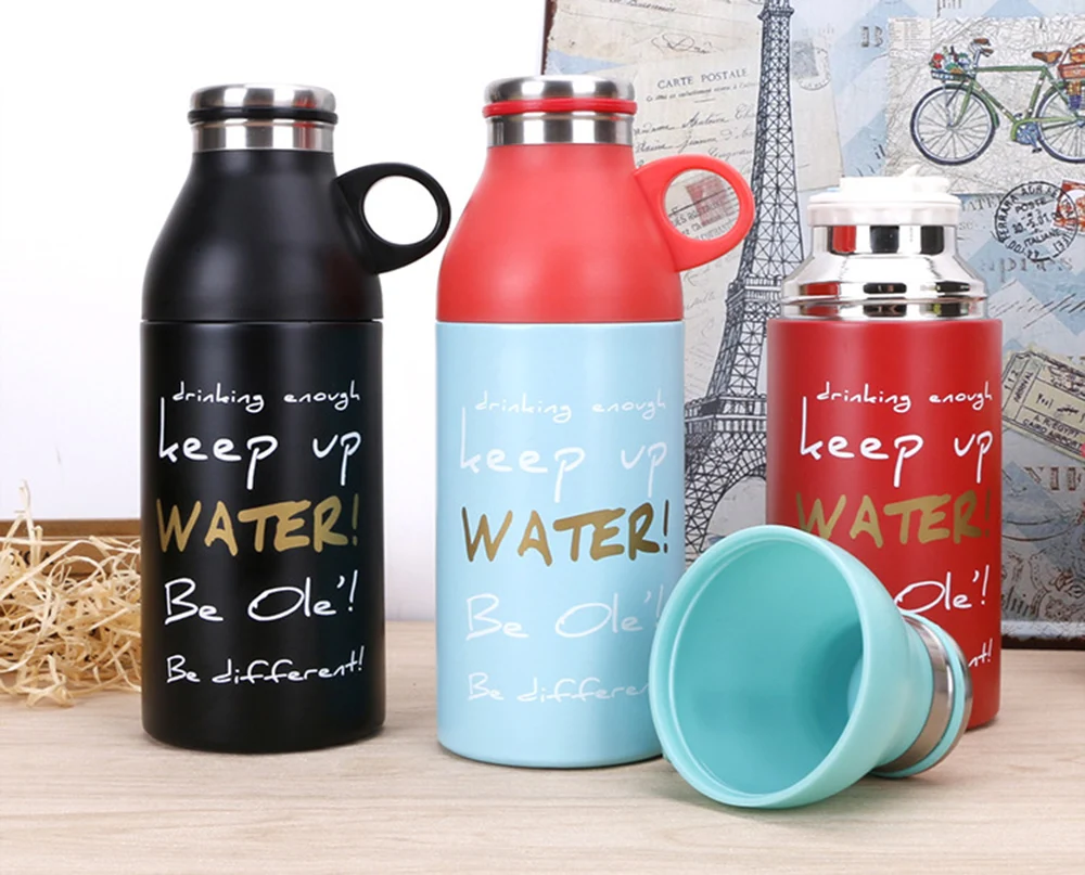 304 stainless steel mug high end outdoor travel sports cups portable gift hot thermos vacuum