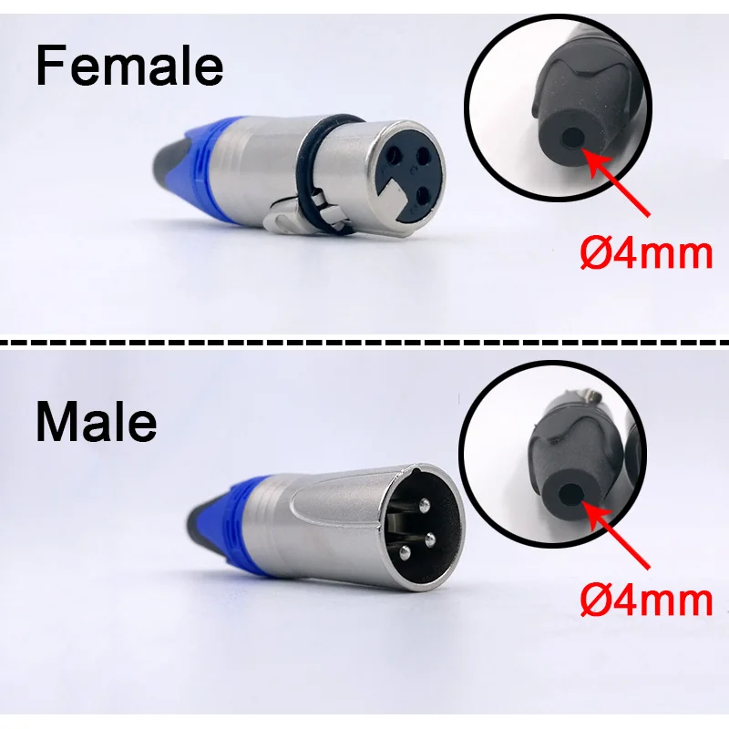 Xlr разъем аудио разъем микрофон штекер 3pin динамик разъем мужской и женский цвет mic разъем