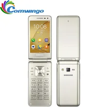 Original Samsung Galaxy Folder G1600 (2016) Dual SIM LTE Cellphone Quard Core 480 x 800 1.4GHz 16GB ROM 2GB RAM 3.8″ inch Phone