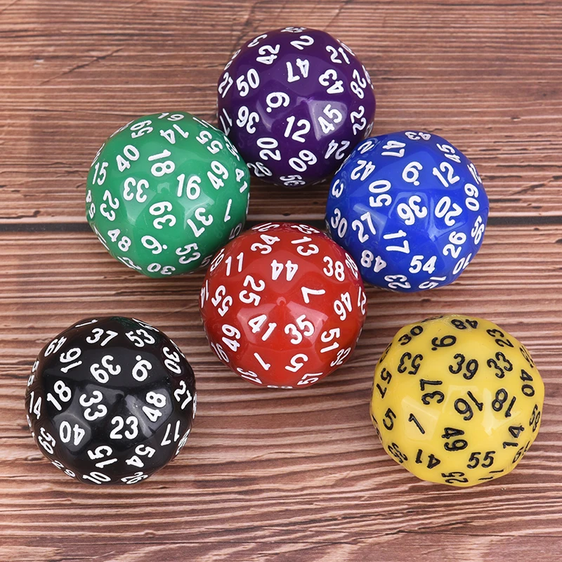 1 шт. 60 игральные кости для игры многогранные D60 акриловые подарок любителей игр