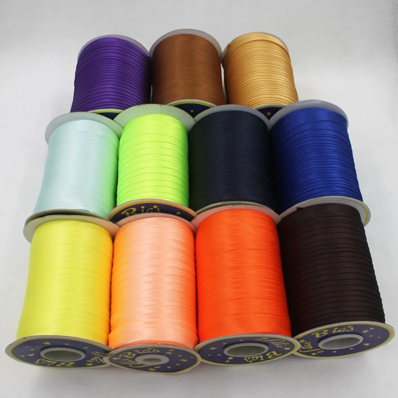Polyester Satin Bias Tape Bias Binding 25yard/roll polyester ribbon,sewing ribbon,satin ribbons,satin ribbon