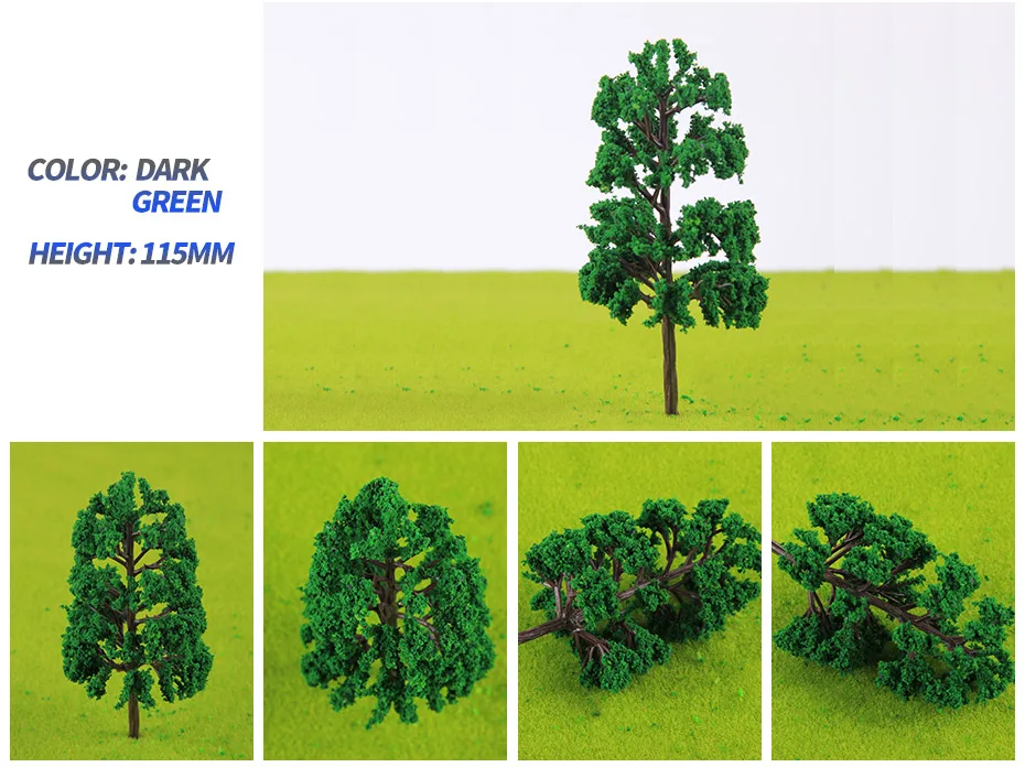 10 шт Ho Масштаб пластиковые миниатюрные модели деревьев для строительства поездов железная дорога Wargame макет декорации пейзаж диорама аксессуары