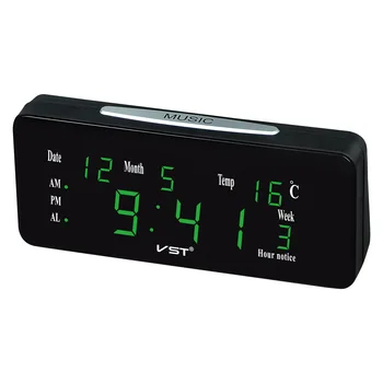 

Glowing Digital Desk Clocks Luminous Clock LED Calendar Large Display Modern Plastic Table Clock Digital LED Wall Clock