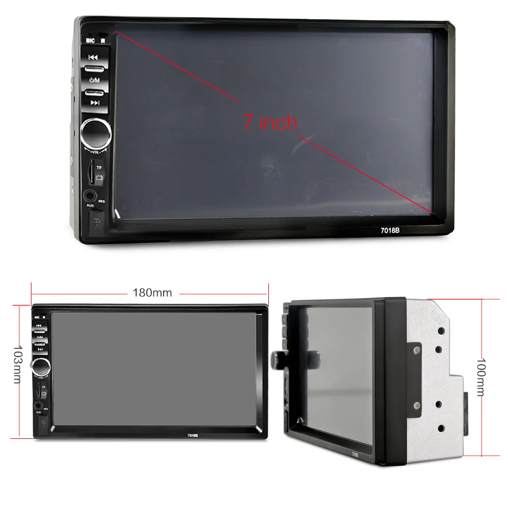 2 Din reproductor Multimedia DIN radio de coche con cámara trasera General 7 \