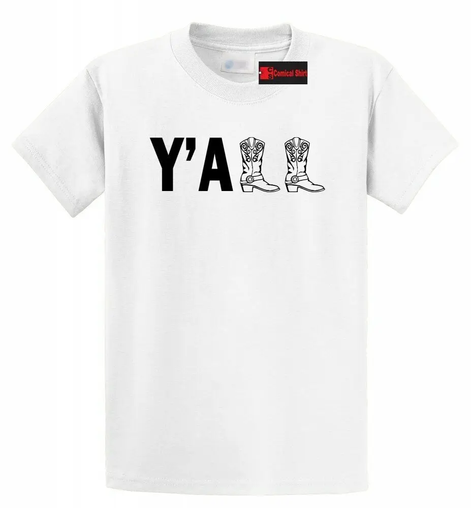 Yall T Shirt Cute Country Western Tee Cowboy Boots Redneck Texas Gift | Мужская одежда