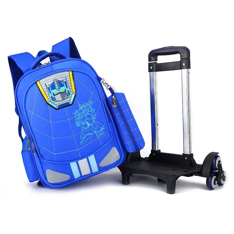 Школьная сумка на колесиках для начальной школы, школьные сумки 3-6 класса, водонепроницаемые Рюкзаки с колесами, детские школьные сумки