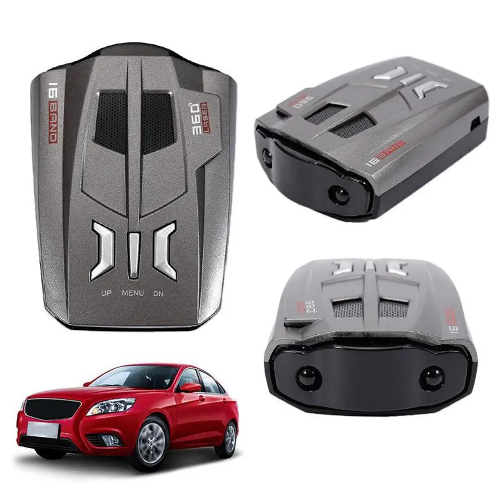 V9 Car Laser Radar Detector 360 Degrees 16 Band LED Display Speed