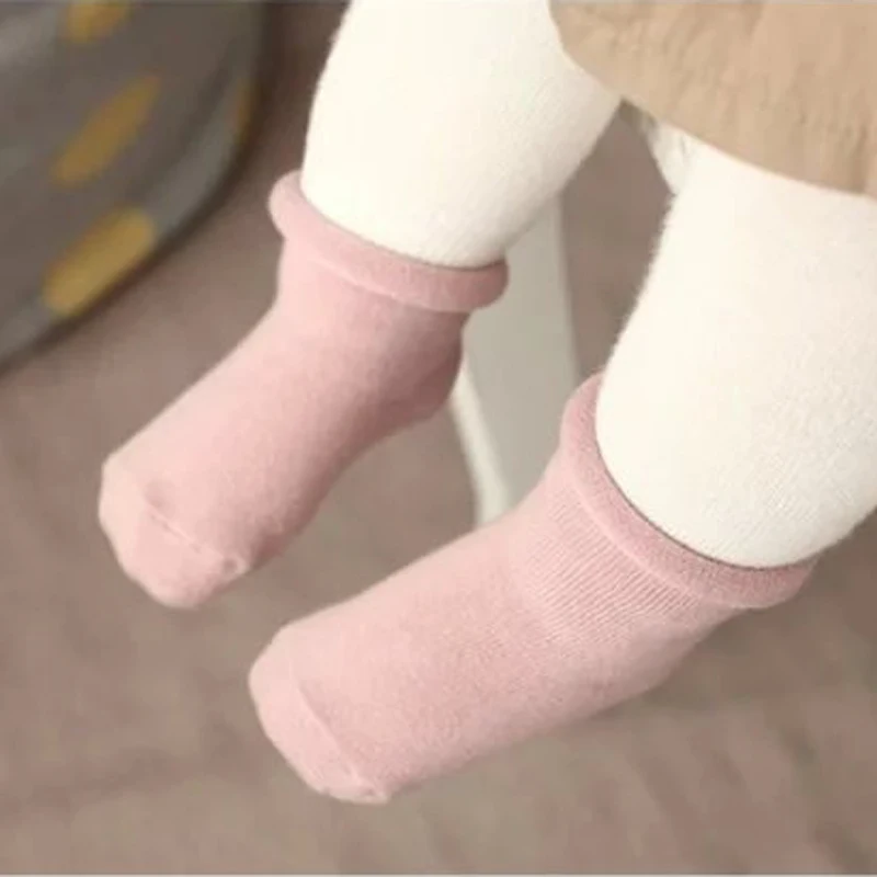 New Cotton Baby Socks Candy Color Anti Slip Socks Newborn Toddler Baby Girl Boy Socks For Kids