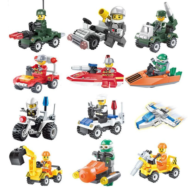

1PCS DIY Brick Toy MIni Construction Car Building Blocks Sets Assembled Models Education Gifts Toys For Children Kid