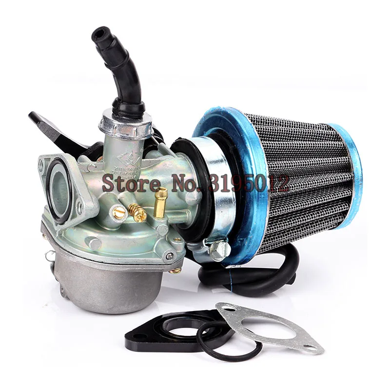 PZ19 19mm Motorcycle Hand choke Carburetor with 35mm Air filter for