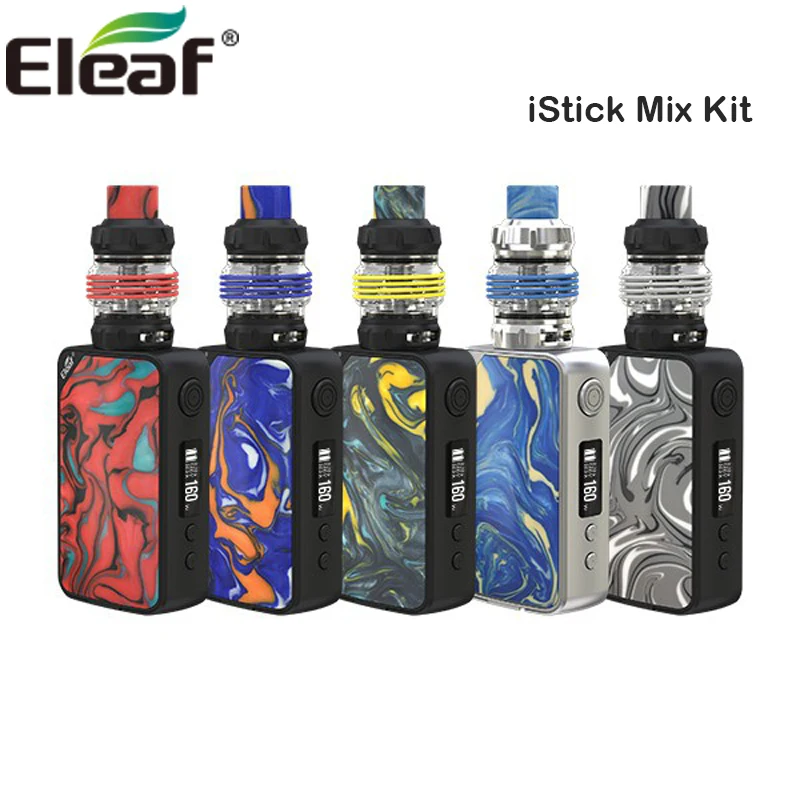 

Original Eleaf iStick Mix Kit With Ello Pop Tank 6.5ml 160W Box Mod Vape Electronic Cigarette Kit With HW-M2 HW-N2 Coil Vapor