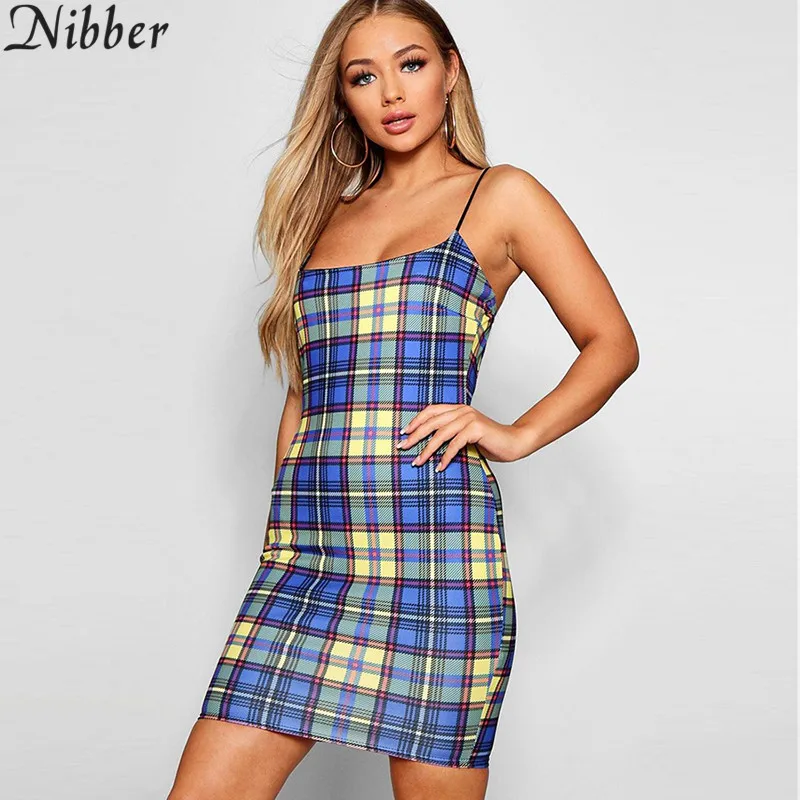 Nibber الصيف ضمادة Bodycon البسيطة اللباس المرأة شعرية الرسن مثير نادي حزب السيدات dress2019 الشاطئ عارضة عطلة قصيرة اللباس