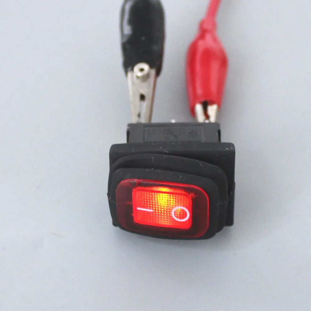 100PCS KCD1-2-101NW 6A 250VAC SPST ON OFF 3 Pin Waterproof Illuminated Rocker Switch With 12V/24V LED