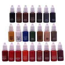 1 бутылочка 15 мл/бутылка чернил для татуировки для бровей Макияж Пигмент перманентные чернила для макияжа 23 цвета можно выбрать
