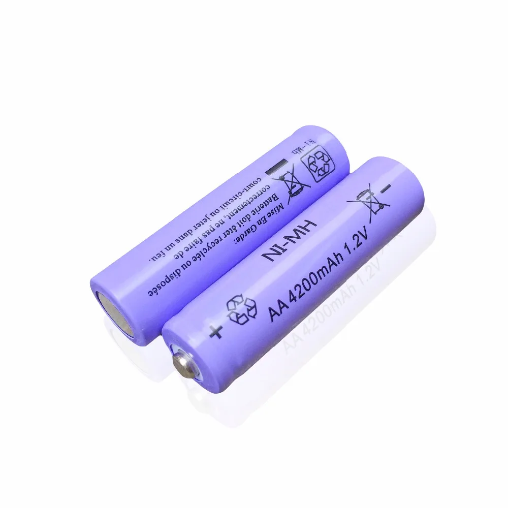 2 шт. 2x micktick Перезаряжаемые Батарея AA 1 В 4200 мАч Ni MH aa 2A 5 # Baterias Аккумуляторы для