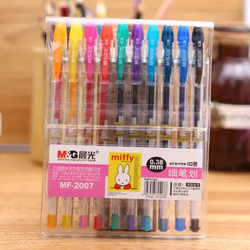 

MF-2007 10 colors gel pen Drawing pen do not fade School children's gift stationery Office & diary marker pen