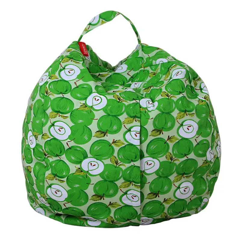 Детская плюшевая сумка для хранения игрушек, мягкая сумка в полоску, тканевый стул, красный DE28