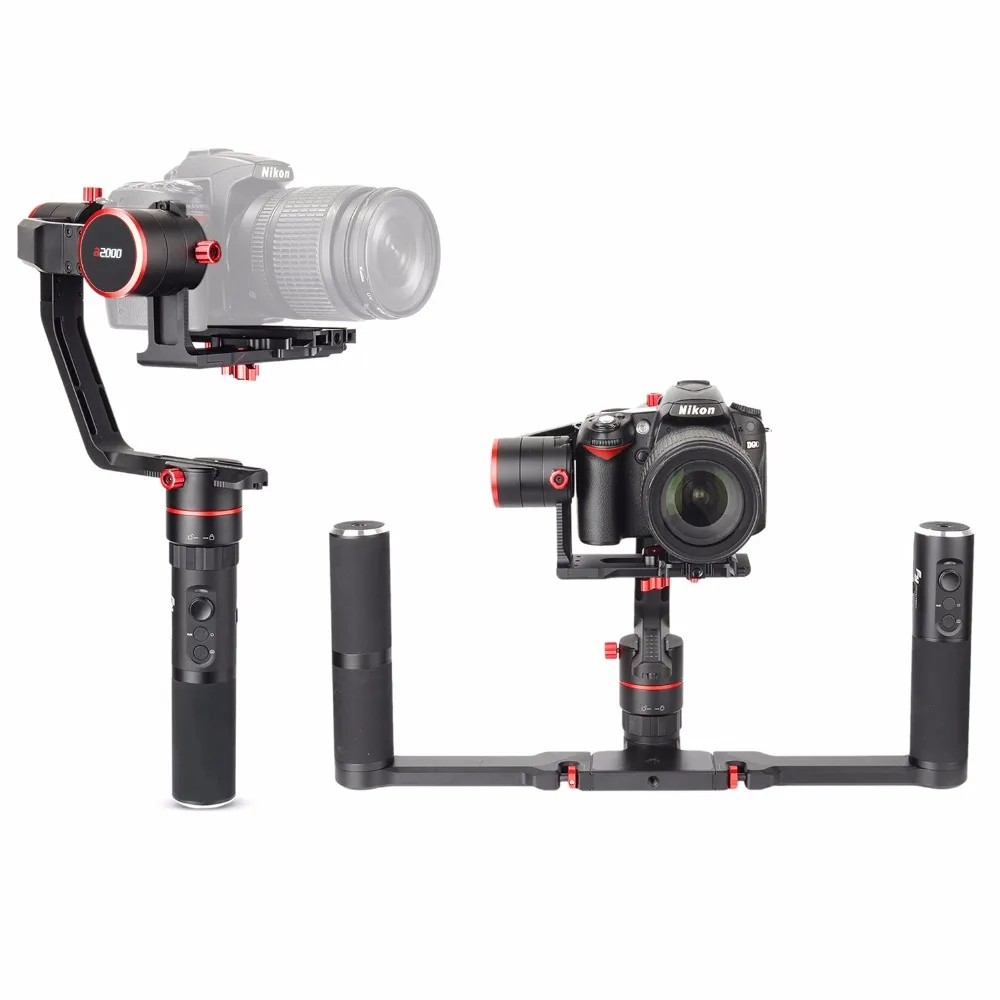 Feiyu a2000 двойной рукоятки комплект 3-осевой Камера Gimbal FeiyuTech Alpha стабилизатор для Canon 5D серии SONY A7 с сумкой чехол