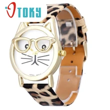 OTOKY Willby femme Cute Glasses Cat Analog Quartz Dial Wrist font b Watch b font font