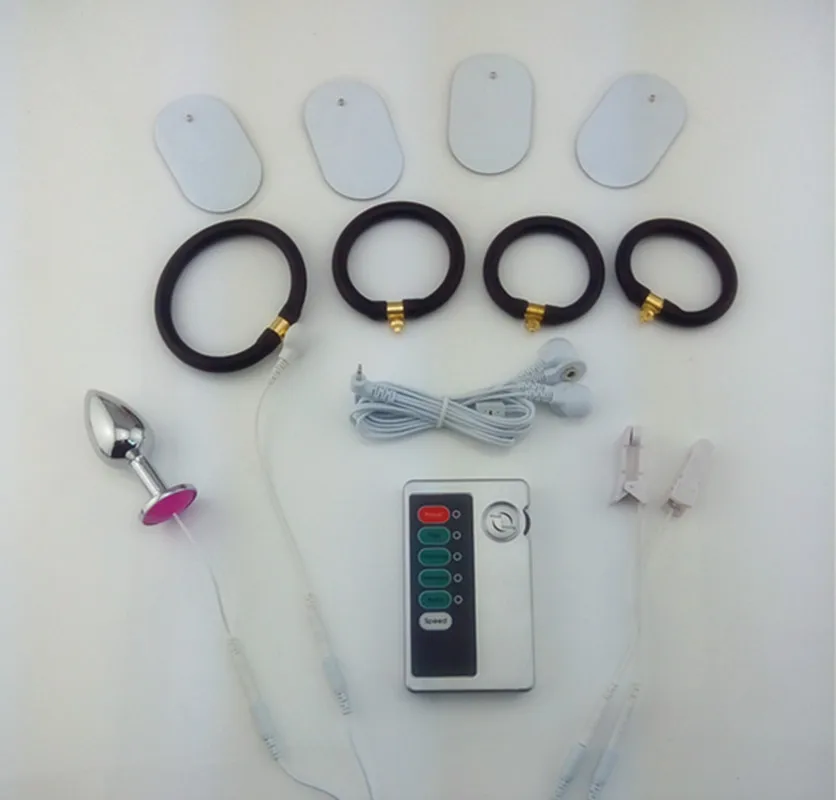 Specials Price Electric shock anal plug Penis extender breast massager electro sex steel butt plug nipple sex toy