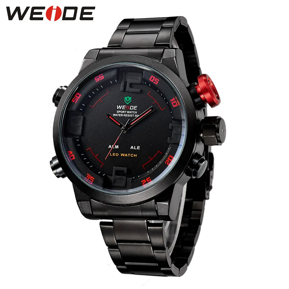 Casual Brand Luxury Red Watch Men High Quality Quartz Watches Digital