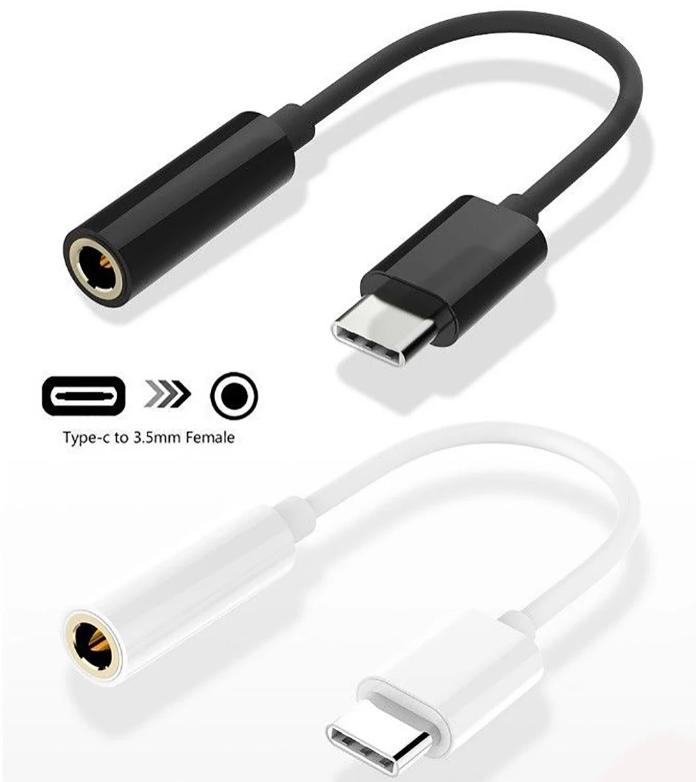 

USB-C Type C To 3.5mm Audio Aux Headphone Jack Cable Adapter for Samsung Huawei Motorola HTC SONY Oneplus Xiaomi Vivo OPPO