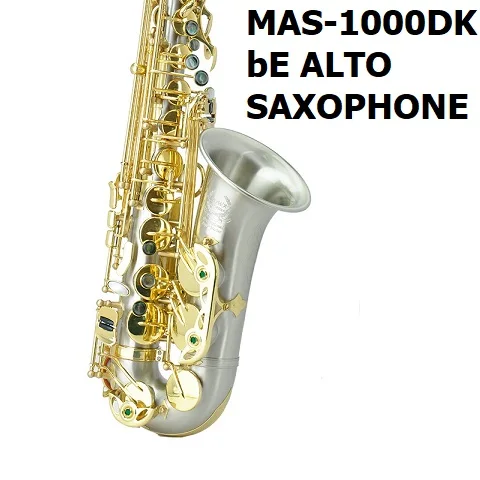 Белый латунный саксофон, играющий падающую мелодию E/F SAX alto Eb Sax, Профессиональный альт саксофон, Бесплатный саксофон чехол - Цвет: MAS-1000DK