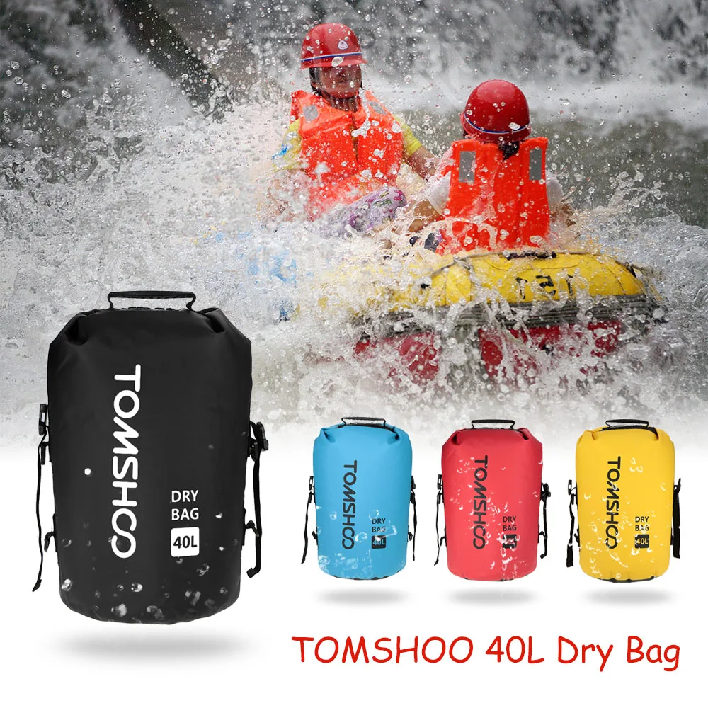 TOMSHOO 40L Открытый водонепроницаемый мешок для хранения сухой мешок для сплав на каноэ каяках Спорт на открытом воздухе сумки для плавания для кемпинга путешествия