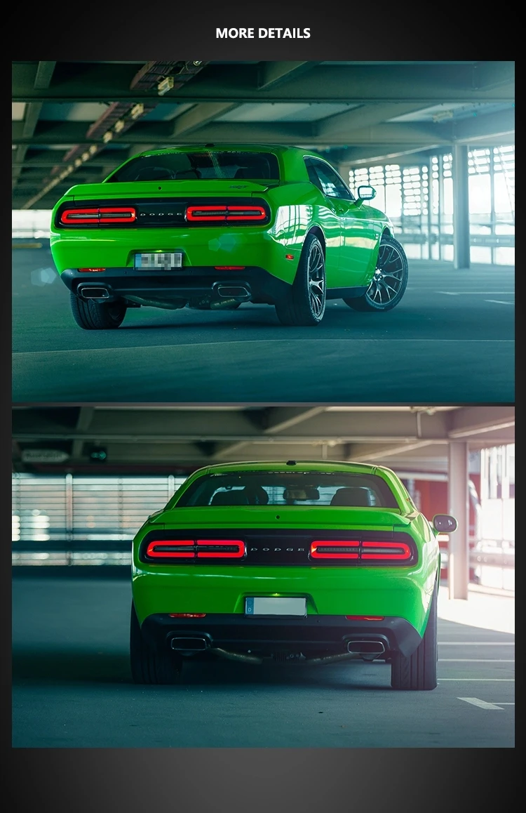 Задняя лампа для Dodge Challenger задние фонари 2008- plug and play последовательный красный объектив задние фонари для Challenger