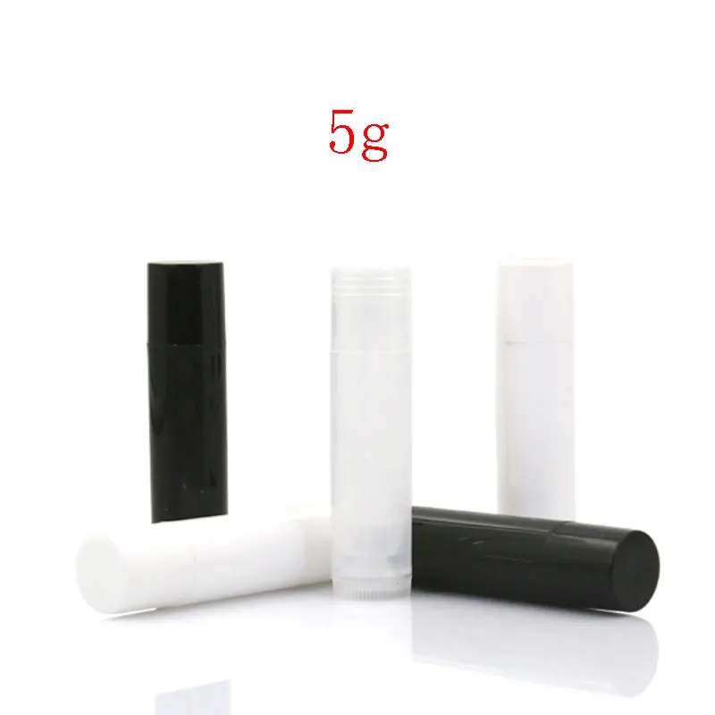 

5g X 100 Lip Balm Plastic Tubes Container Empty Lip Balm Containers Empty Lip stick Bottle Lipstick tubeContainer Black