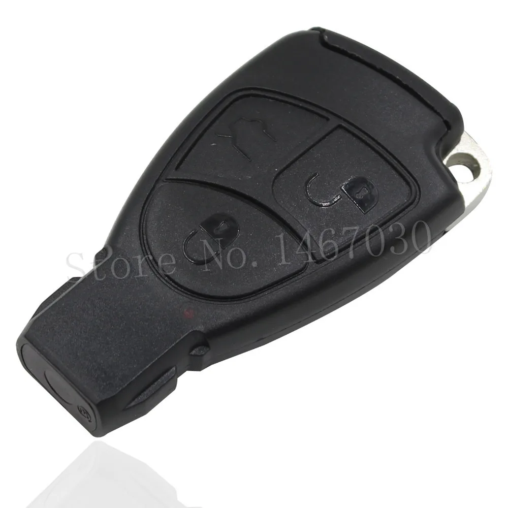 

KEYYOU 3 Buttons Smart Key Case Fob Case Shell With Battery Holder Clip For Mercedes Benz MB C E ML S SL SLK CLK AMG Soft Button
