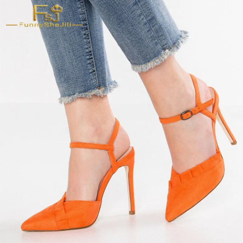 orange_pleat_detail_pointy_toe_slingback_heels_office_shoes_1_