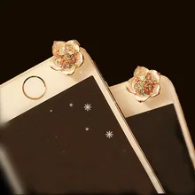 Горячая Распродажа, цветочные бутоны, передняя универсальная Пылезащитная заглушка для телефона, разъем для наушников, разъем для 3,5 мм, разъем для наушников