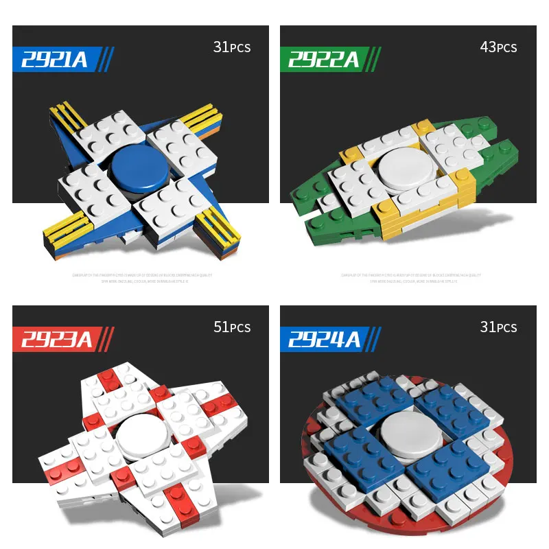 

DIY Building Blocks Assembled Fingertip Gyro Plastic Fidget Spinner Children Finger Gyro Anti Stress Removable Kids' Funny Toy