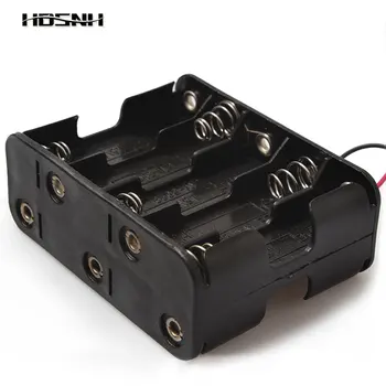 

1PCS Cheap 10 X 1.5V AA Back to Back Plastic Battery Holder Battery Storage Box Case Double With Wire Lead For Bike Light